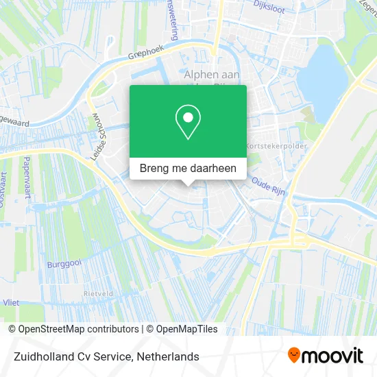 Zuidholland Cv Service kaart