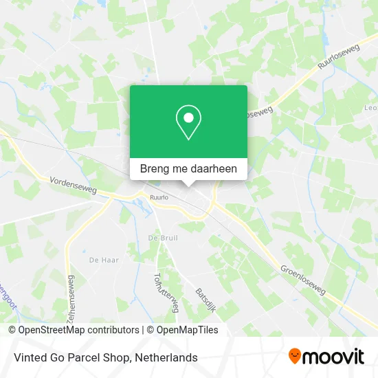 Vinted Go Parcel Shop kaart