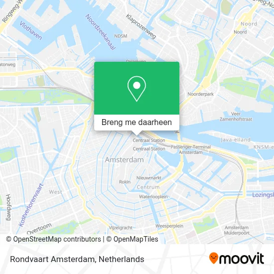 Rondvaart Amsterdam kaart