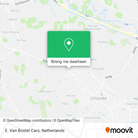 E. Van Boxtel Cars kaart