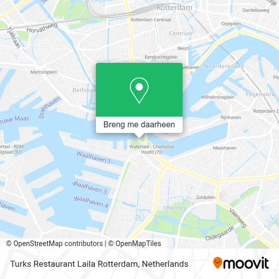 Turks Restaurant Laila Rotterdam kaart