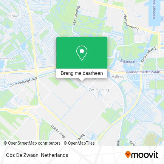 Obs De Zwaan kaart