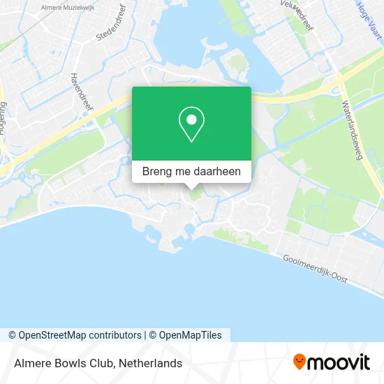 Almere Bowls Club kaart