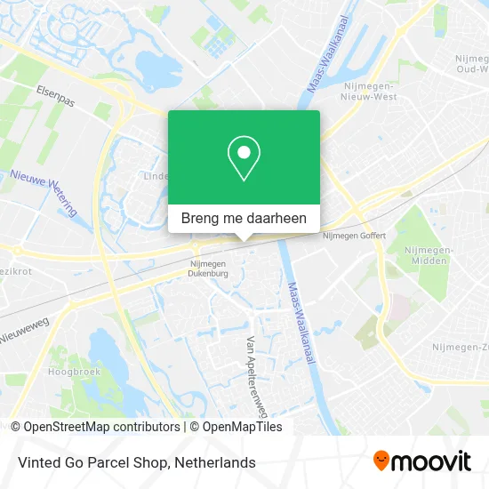Vinted Go Parcel Shop kaart