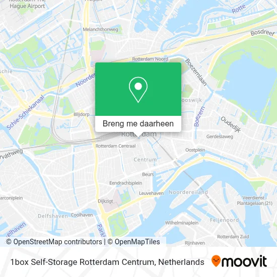 1box Self-Storage Rotterdam Centrum kaart