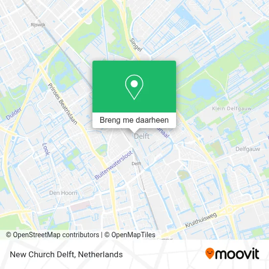 New Church Delft kaart