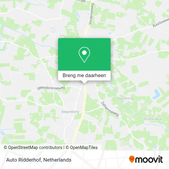 Auto Ridderhof kaart
