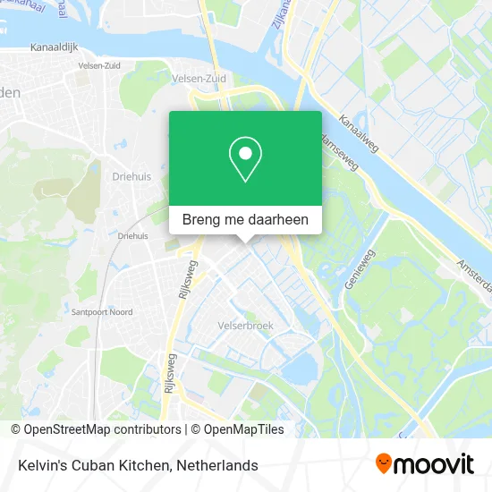 Kelvin's Cuban Kitchen kaart