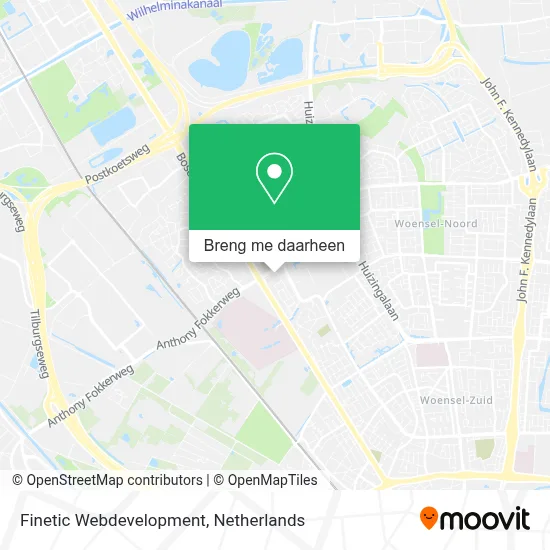 Finetic Webdevelopment kaart