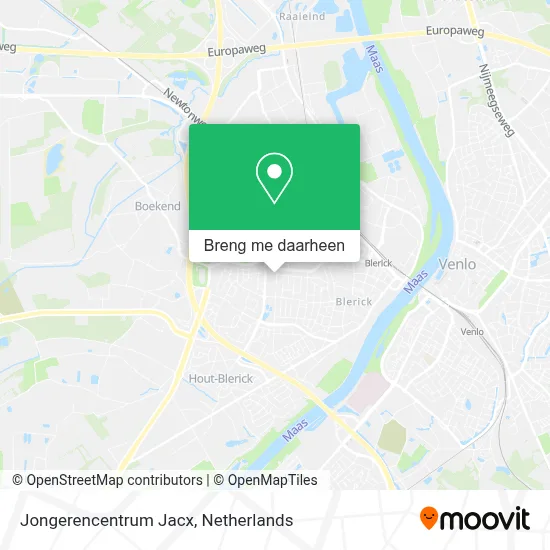 Jongerencentrum Jacx kaart
