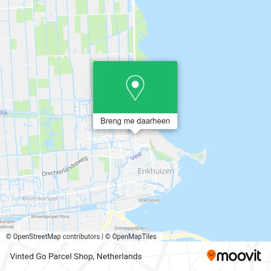 Vinted Go Parcel Shop kaart