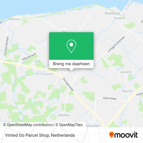 Vinted Go Parcel Shop kaart