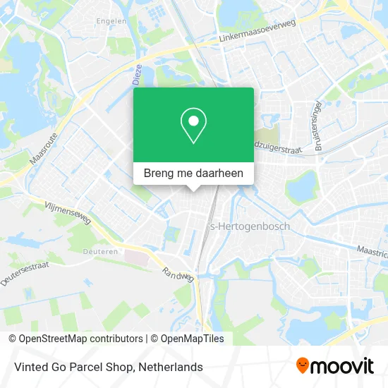 Vinted Go Parcel Shop kaart