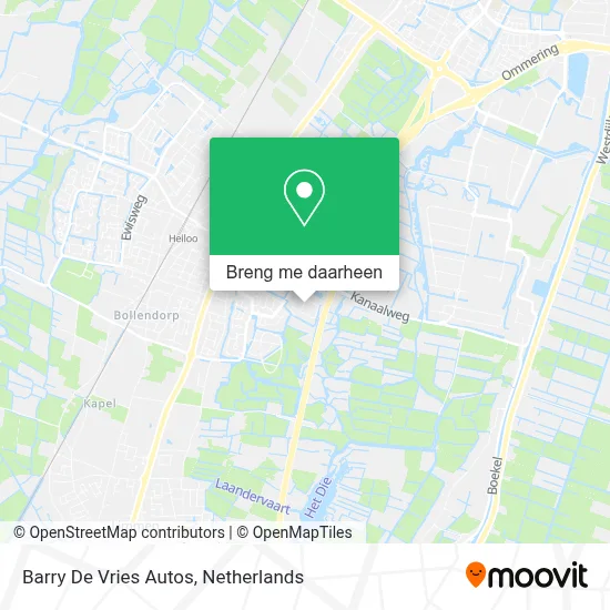 Barry De Vries Autos kaart