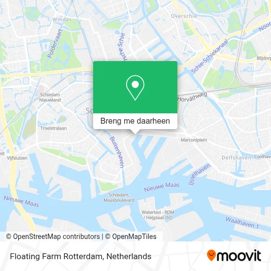 Floating Farm Rotterdam kaart