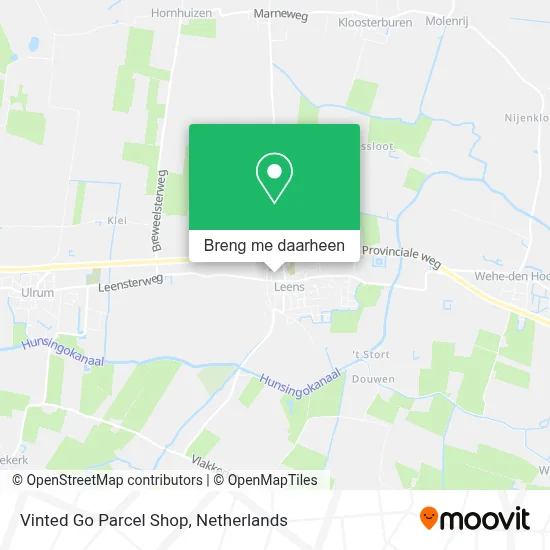Vinted Go Parcel Shop kaart