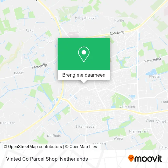 Vinted Go Parcel Shop kaart