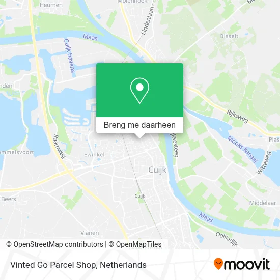 Vinted Go Parcel Shop kaart
