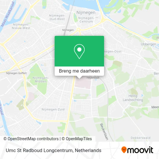 Umc St Radboud Longcentrum kaart