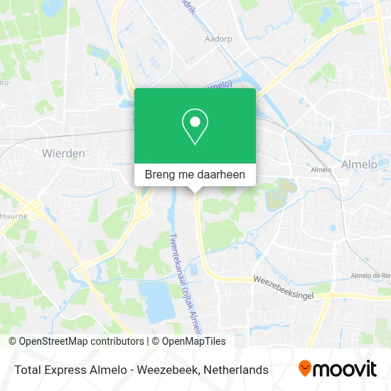 Total Express Almelo - Weezebeek kaart