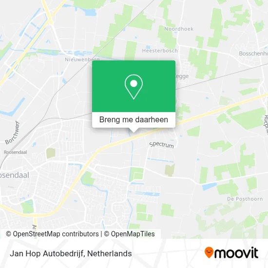 Jan Hop Autobedrijf kaart