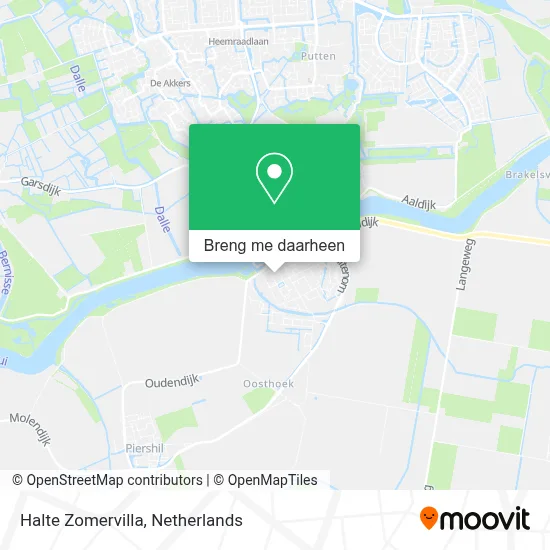 Halte Zomervilla kaart