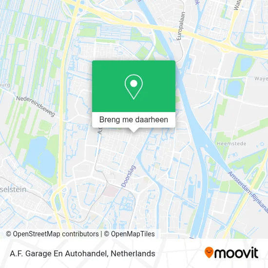 A.F. Garage En Autohandel kaart