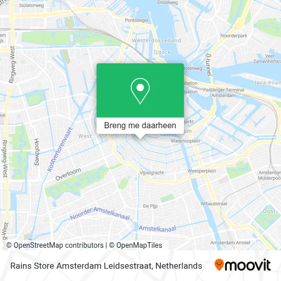 Rains Store Amsterdam Leidsestraat kaart