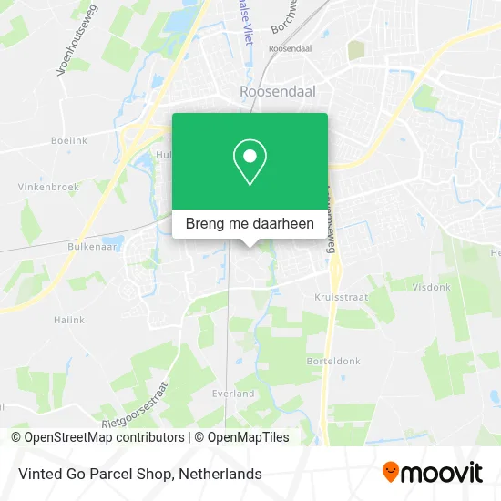 Vinted Go Parcel Shop kaart