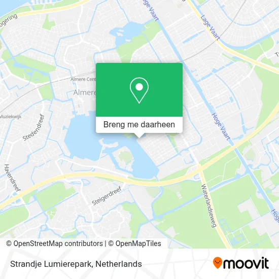 Strandje Lumierepark kaart