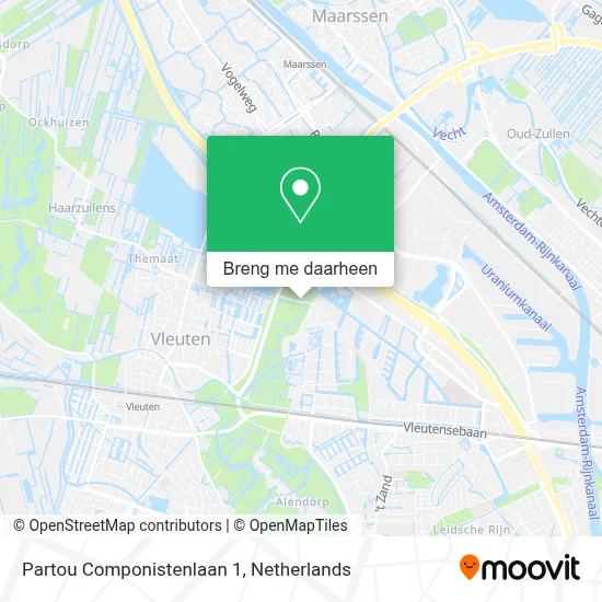 Partou Componistenlaan 1 kaart