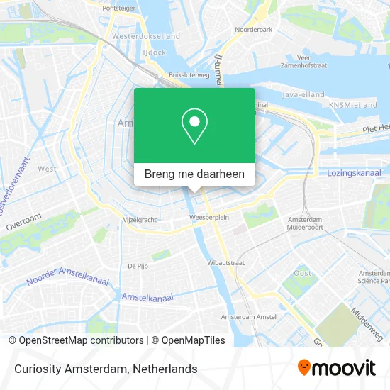 Curiosity Amsterdam kaart