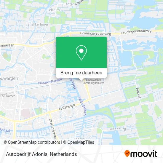 Autobedrijf Adonis kaart