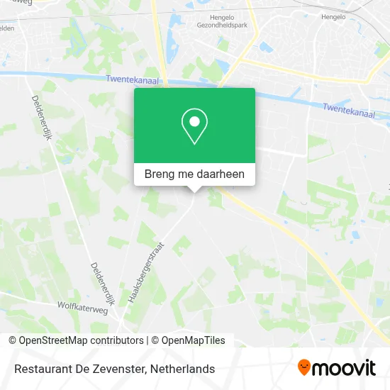 Restaurant De Zevenster kaart