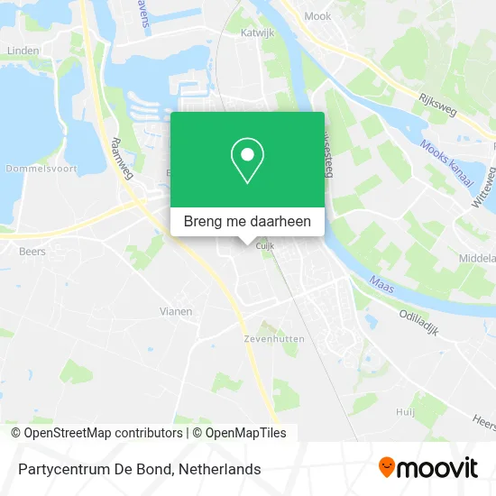 Partycentrum De Bond kaart