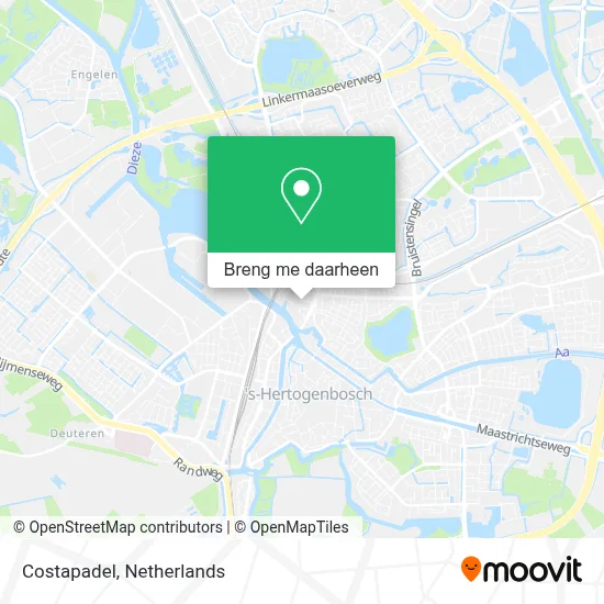 Costapadel kaart