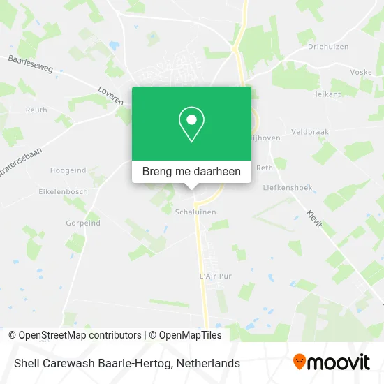 Shell Carewash Baarle-Hertog kaart