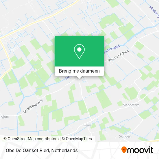 Obs De Oanset Ried kaart