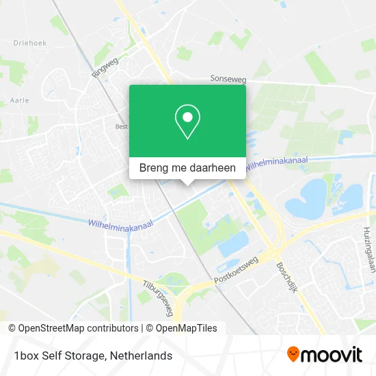 1box Self Storage kaart