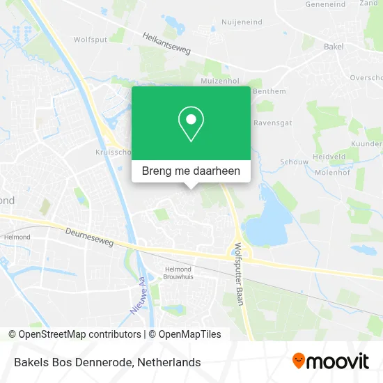 Bakels Bos Dennerode kaart