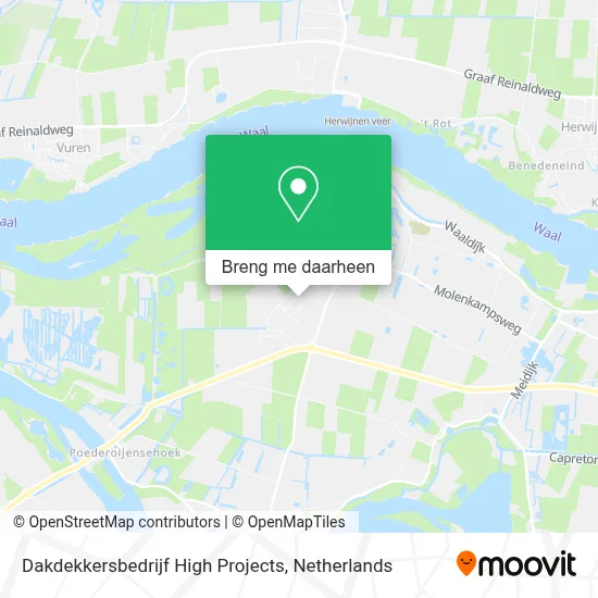 Dakdekkersbedrijf High Projects kaart