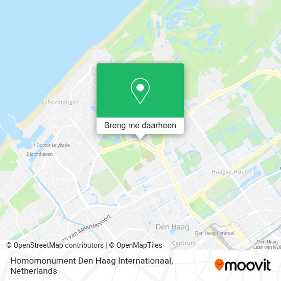 Homomonument Den Haag Internationaal kaart