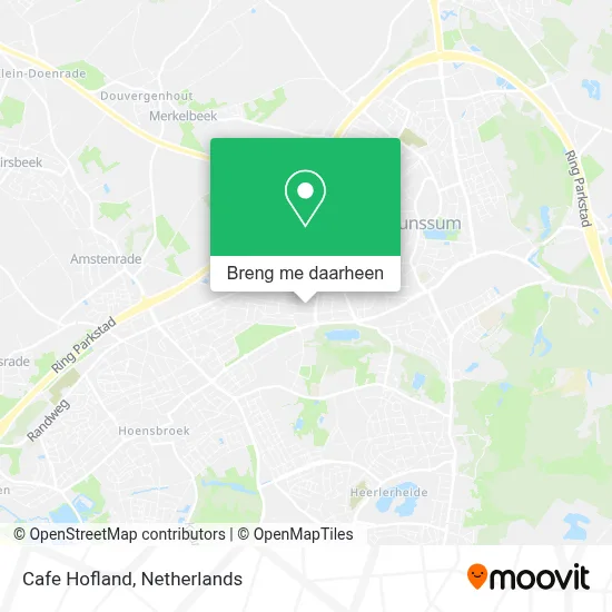 Cafe Hofland kaart