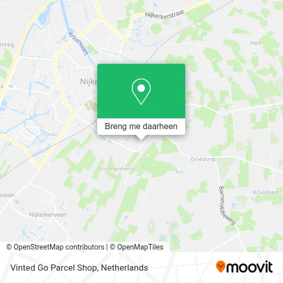 Vinted Go Parcel Shop kaart