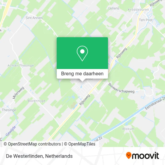 De Westerlinden kaart