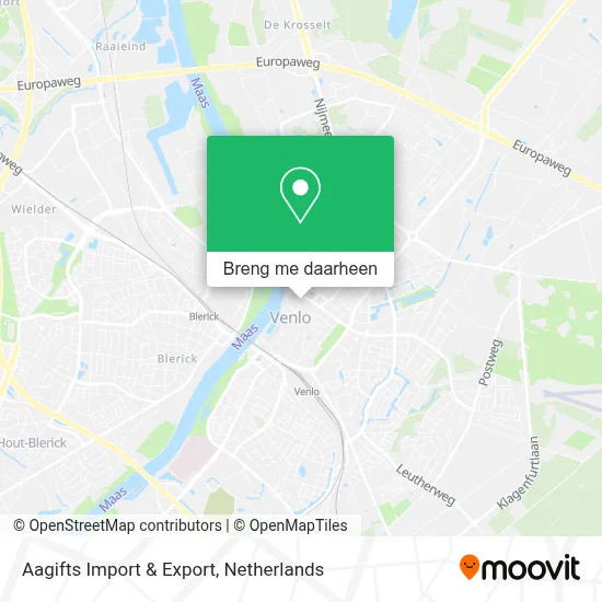 Aagifts Import & Export kaart