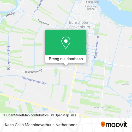 Kees Calis Machineverhuur kaart