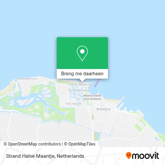 Strand Halve Maantje kaart