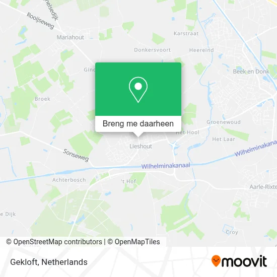 Gekloft kaart