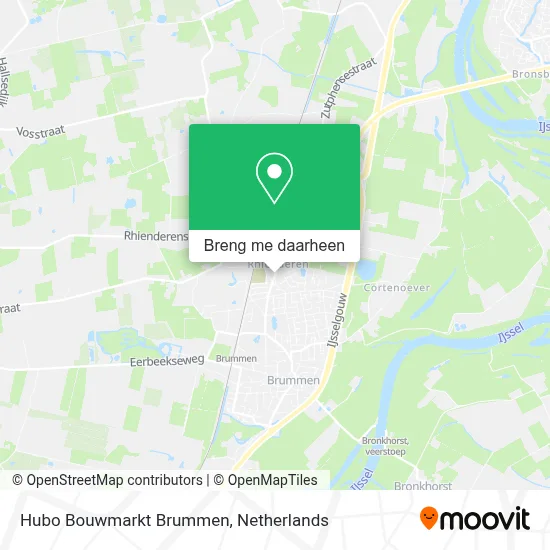 Hubo Bouwmarkt Brummen kaart